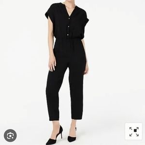 Jcrew cuffed camp shirt jumpsuit